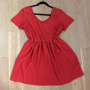 Sparkle & Fade Red / Orange Mini Dress - Size L